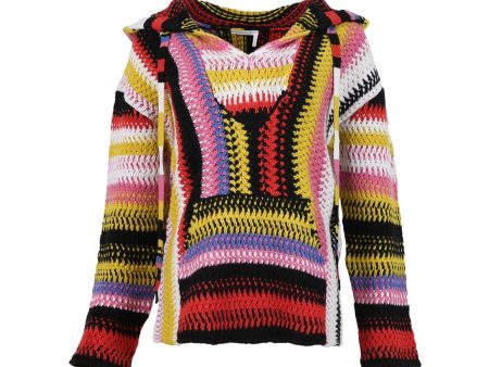 Chloé | Women | Macramé Cashmere Hoodie | Multicolor Sale