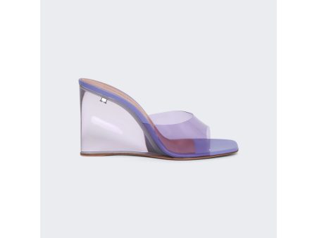 Amina Muaddi | Women | Lupita Glass Pvc Wedge | Lilac Online Sale