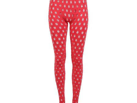 Maisie Wilen | Women | Knitted Perforated Leggings | Tomato Sale