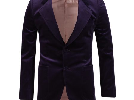 Gucci | Stretch Velvet Blazer Dark Pruple on Sale