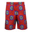 Gucci | Gg Psychedelic Logo Swim Trunks | Orange x Electric Blue Online Sale