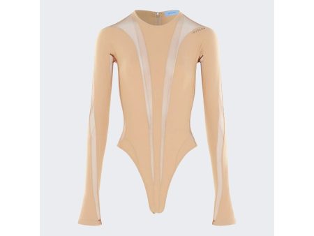 Mugler | Women | Long-sleeve Sheer Panel Bodysuit Sale