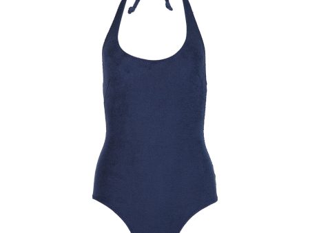 Lisa Marie Fernandez | Women | Amber Terry Cloth Maillot Swimsuit | Navy Hot on Sale