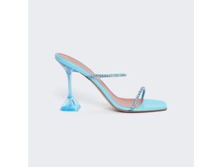 Amina Muaddi | Women | Gilda Glass Pumps | Aqua Blue x Aqua Crystals Fashion