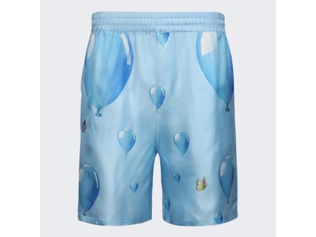 3.Paradis | Men | Dreaming Balloons Shorts Sky Blue For Discount