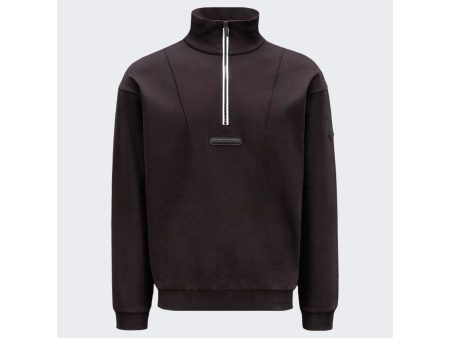 Moncler | Men | Fleece High Neck Sweatshirt | Black Cheap