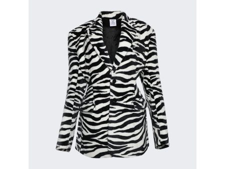 Vetements | Women | Fleece Hourglass Tailored Jacket | Zebra Hot on Sale