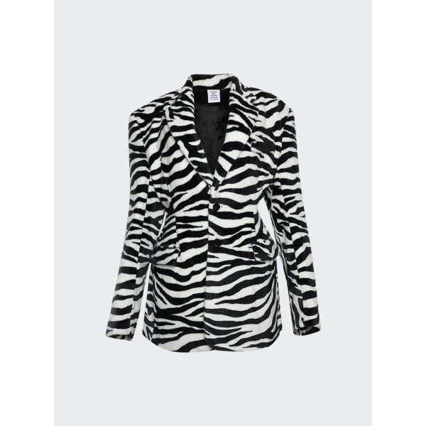 Vetements | Women | Fleece Hourglass Tailored Jacket | Zebra Hot on Sale