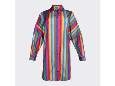 Etro | Women | Oversized Classic Shirt | Rainbow Stripe Sale