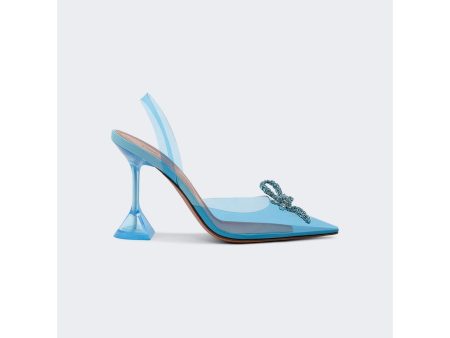 Amina Muaddi | Women | Rosie Glass Sandal | Aqua Blue Online Hot Sale