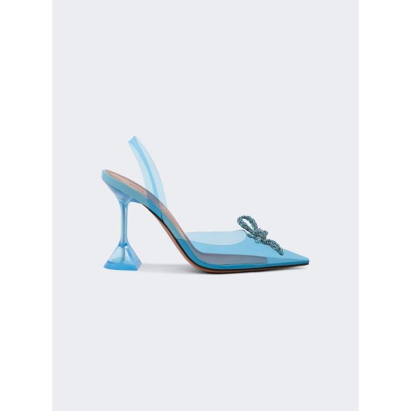 Amina Muaddi | Women | Rosie Glass Sandal | Aqua Blue Online Hot Sale