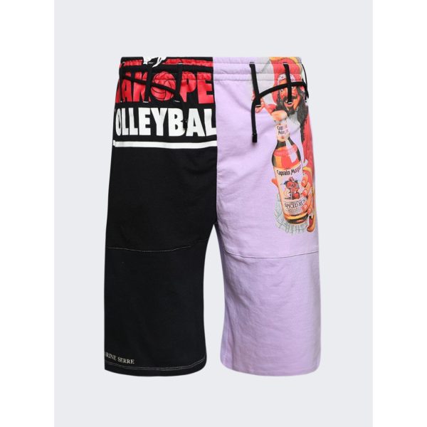 Marine Serre | Men | Regenerated Graphic T-shirt Shorts | Lilac Breeze Discount