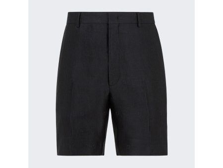 Fendi | Men | Pinstripe Bermuda Shorts | Black Sale