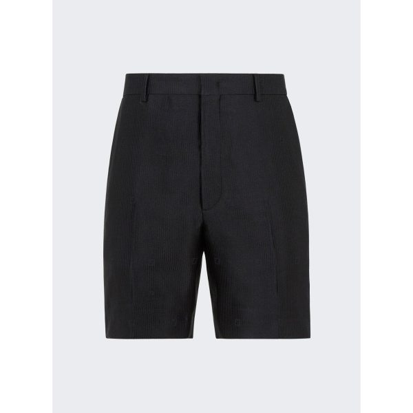 Fendi | Men | Pinstripe Bermuda Shorts | Black Sale