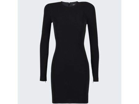 Balenciaga | Women | Long Sleeve Stretch Dress | Black Online