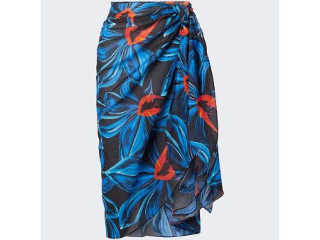 Louisa Ballou | Women | Sarong With Ties | Night Blooming Orchid For Discount