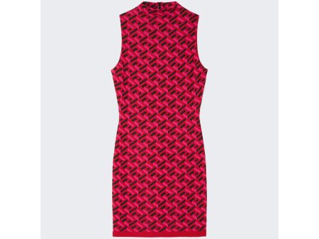 Versace | Women | La Greca Jacquard Mini Dress | Parade Red For Discount