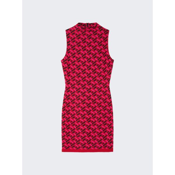 Versace | Women | La Greca Jacquard Mini Dress | Parade Red For Discount