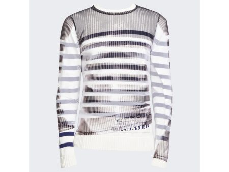 Y Project | Women | X Jean Paul Gaultier Marinière Sweater With Mesh Cover White And Black Hot on Sale