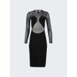 ALAÏA | Women | Body Sheer Pencil Dress | Black Supply