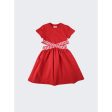 Fendi Kids | Logo Trimmed Dress | Red Fashion