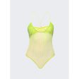 Nensi Dojaka | Women | Gathered Cami Bodysuit | Lime Online Hot Sale