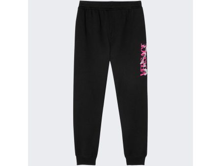 Versace | Men | Silver Baroque Sweatpants | Black Fashion