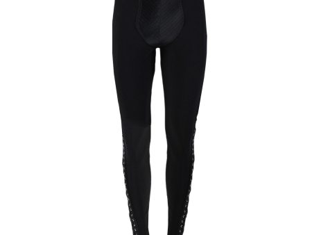 Jean Paul Gaultier | Women | X Lotta Volkova Lace-up Satin And Mesh Leggings | Black Online Hot Sale