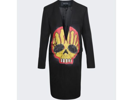 Botter | Men | Long Skull Print Blazer Black For Discount