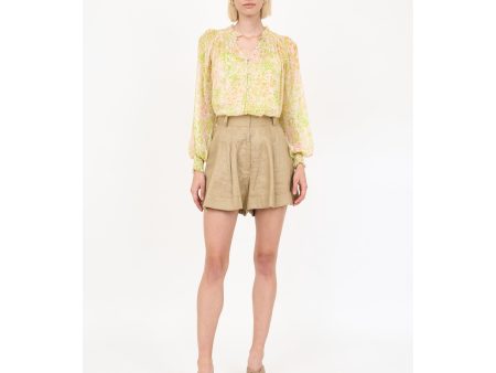 Andrea Blouse | Lime Leopard For Sale