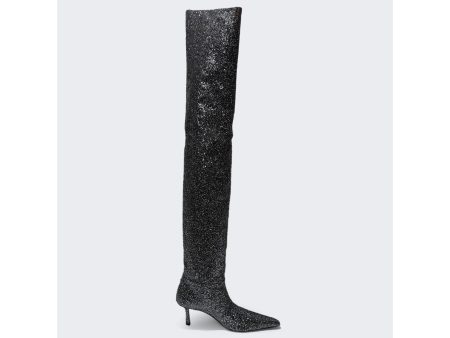 Alexander Wang | Women | Viola 65 High Hip Boot Asphalt on Sale