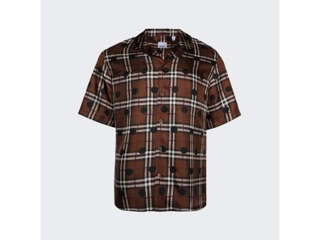 Burberry | Short Sleeve Casual Shirt | Dark Birch Brown Sale