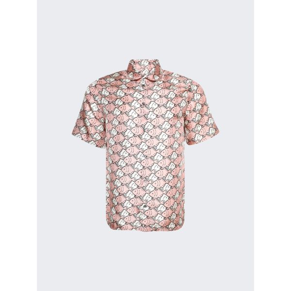 Botter | Classic Short Sleeve Shirt | Pink Fish Silk Online Hot Sale