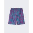 Versace | Men | Barocco Silhouette Silk Shorts | Teal x Plum Online now