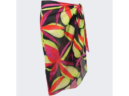 Louisa Ballou | Women | Sarong With Ties | Electric Pink Flower Online Sale