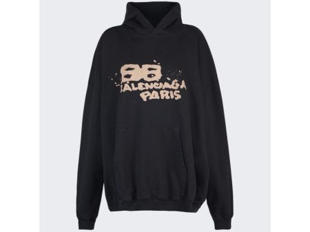 Balenciaga | Women | Hand Drawn Icon Hoodie | Black Sale