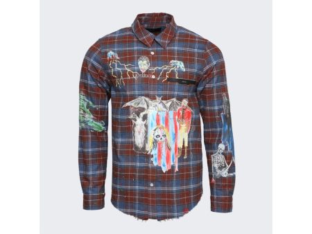 Amiri | X Wes Lang Blood  38 Shirt | Blue Online Sale