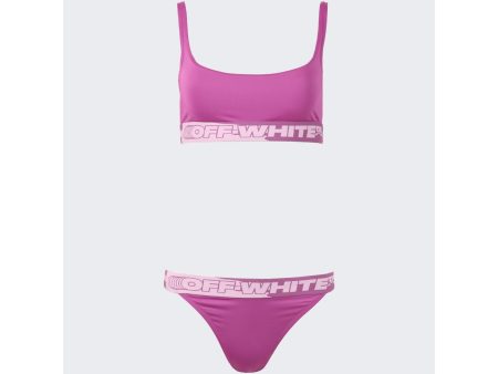 Off-White | Women | Logo Band Bikini | Pink Fashion