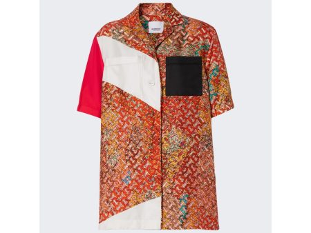 Burberry | Women | Silk Tierney Shirt | Bright Orange Supply