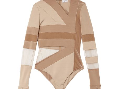 Burberry | Union Jack Flag Print Bodysuit Dark Biscuit Online Sale