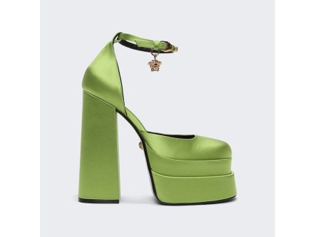 Versace | Women | Medusa Aevitas Platform Pumps | Acid Lime Green Fashion