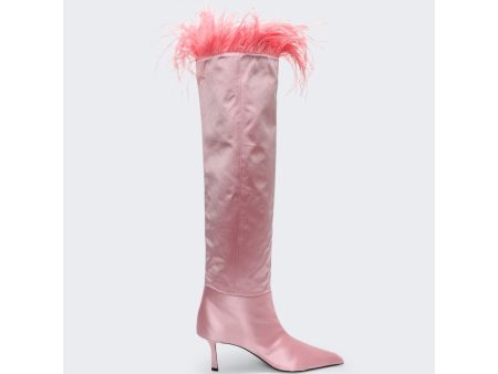 Alexander Wang | Women | Viola 65 Feather Slouch Boot | Prism Pink Cheap