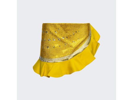 Area | Crystal Watermelon Ruffled Mini Skirt | Yellow Discount