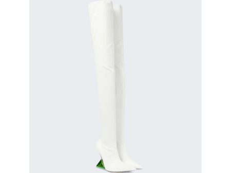 The Attico | Women | Cheope Thigh-high Boot | White x Green For Cheap