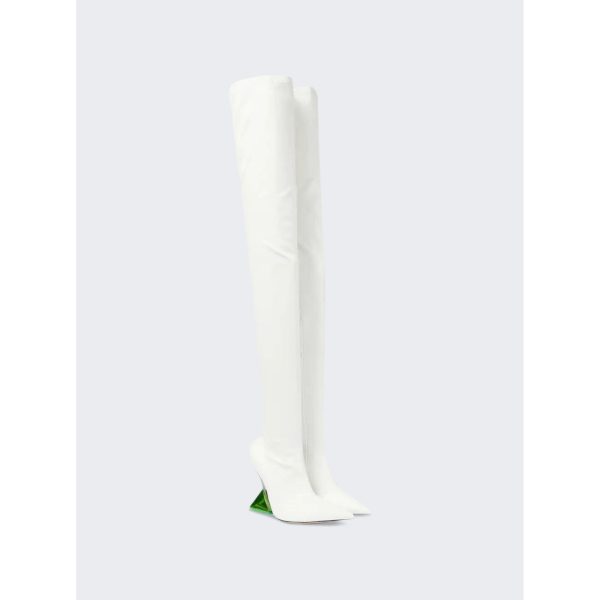 The Attico | Women | Cheope Thigh-high Boot | White x Green For Cheap