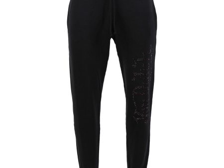 Von Dutch | Men | Rhinestone Logo Jogger | Black x Purple on Sale