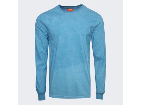 Notsonormal | Men | Splashed Long-sleeve Tee | Sky Blue Cheap