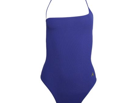 The Attico | Women | Asymmetric One-piece Swimsuit | Sapphire Blue Hot on Sale