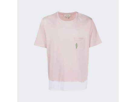 Nick Fouquet | Men | Victor Embroidered Crewneck T-shirt Pink Sale