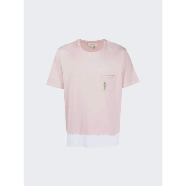 Nick Fouquet | Men | Victor Embroidered Crewneck T-shirt Pink Sale